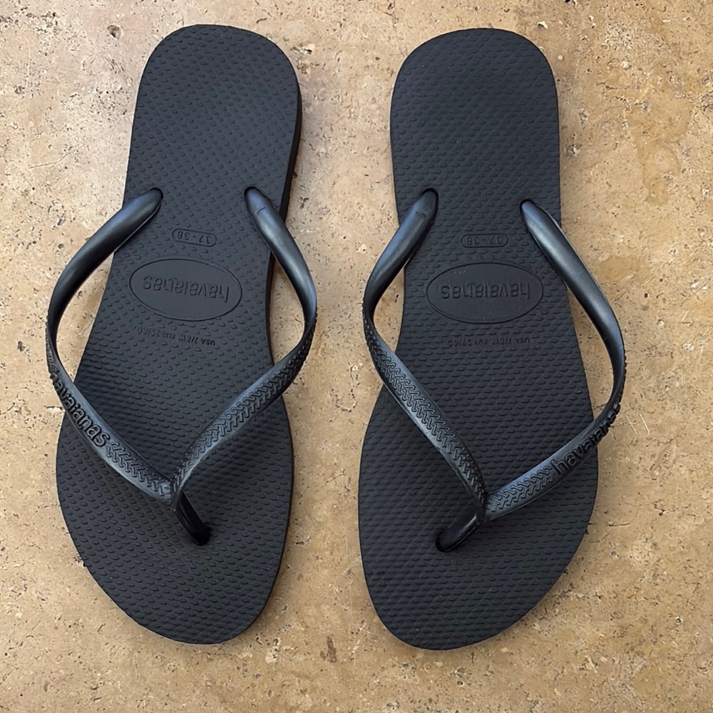 Havaianas Black Flip Flops